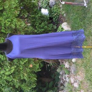 Women's blue length extension slip